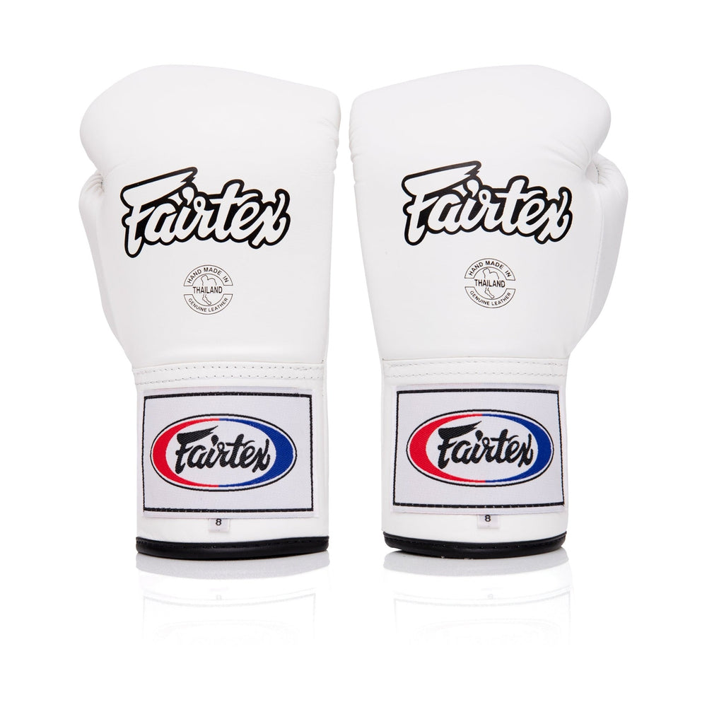 Fairtex Pro Leather Laced Competition Gloves - Locked Thumb for Muay Thai and Boxing - Fairtex Store
