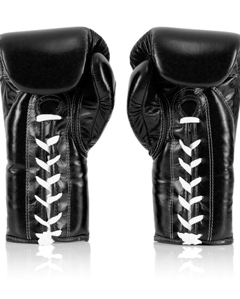 Fairtex Pro Leather Laced Competition Gloves - Locked Thumb for Muay Thai and Boxing - Fairtex Store