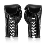 Fairtex Pro Leather Laced Competition Gloves - Locked Thumb for Muay Thai and Boxing - Fairtex Store