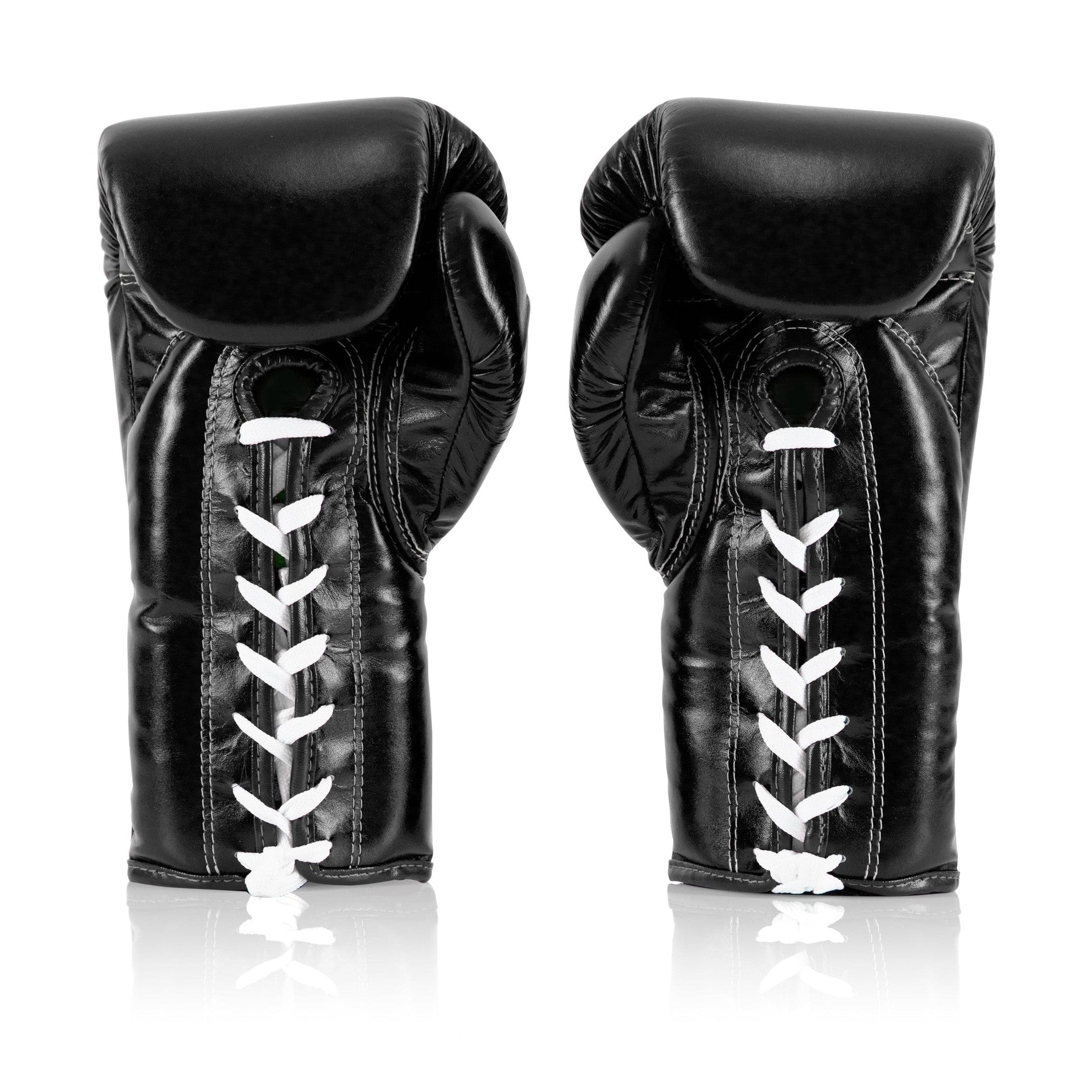 Fairtex Pro Leather Laced Competition Gloves - Locked Thumb for Muay Thai and Boxing - Fairtex Store