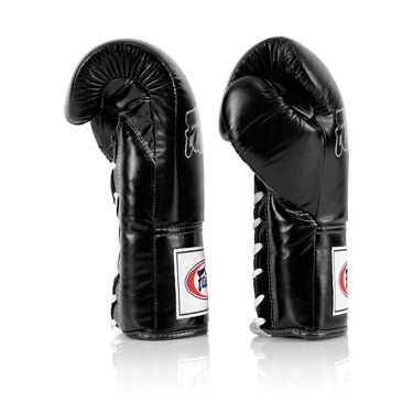 Fairtex Pro Leather Laced Competition Gloves - Locked Thumb for Muay Thai and Boxing - Fairtex Store