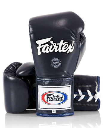 Fairtex Pro Leather Laced Competition Gloves - Locked Thumb for Muay Thai and Boxing - Fairtex Store