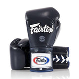 Fairtex Pro Leather Laced Competition Gloves - Locked Thumb for Muay Thai and Boxing - Fairtex Store