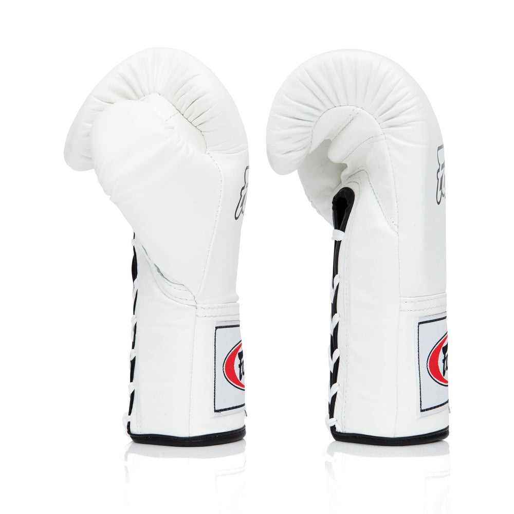 Fairtex Pro Leather Laced Competition Gloves - Locked Thumb for Muay Thai and Boxing - Fairtex Store