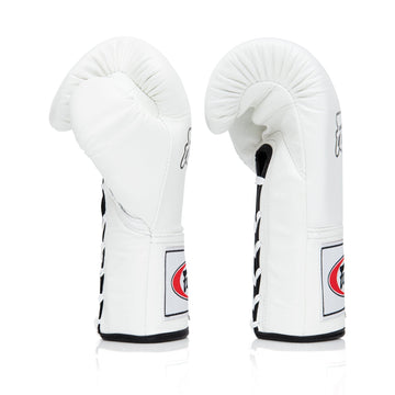 Fairtex Pro Leather Laced Competition Gloves - Locked Thumb for Muay Thai and Boxing - Fairtex Store