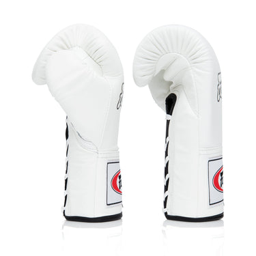 Fairtex Pro Leather Laced Competition Gloves - Locked Thumb for Muay Thai and Boxing - Fairtex Store