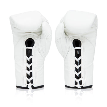 Fairtex Pro Leather Laced Competition Gloves - Locked Thumb for Muay Thai and Boxing - Fairtex Store