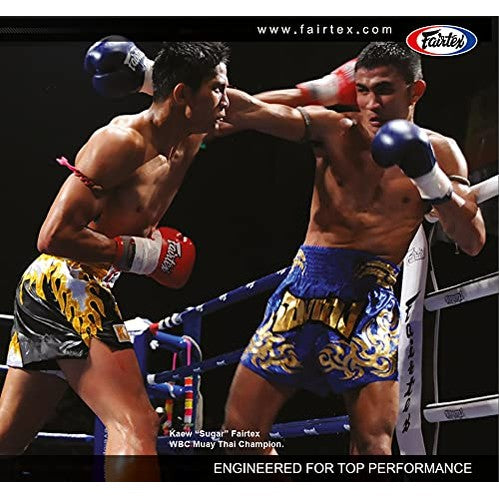 Fairtex Pro Leather Laced Competition Gloves - Locked Thumb for Muay Thai and Boxing - Fairtex Store