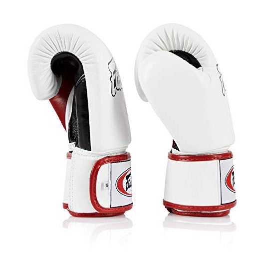 Fairtex BGV1 White/Black/Red Muay Thai Boxing Glove - Fairtex Store