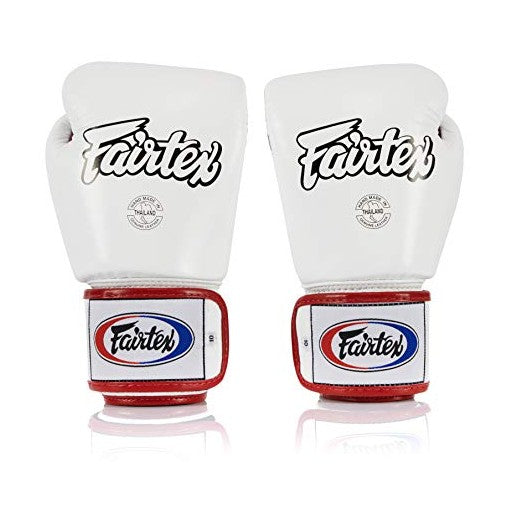 Fairtex BGV1 White/Black/Red Muay Thai Boxing Glove - Fairtex Store