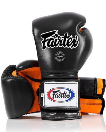 Fairtex BGV9 Black Orange Muay Thai Boxing Glove - Fairtex Store