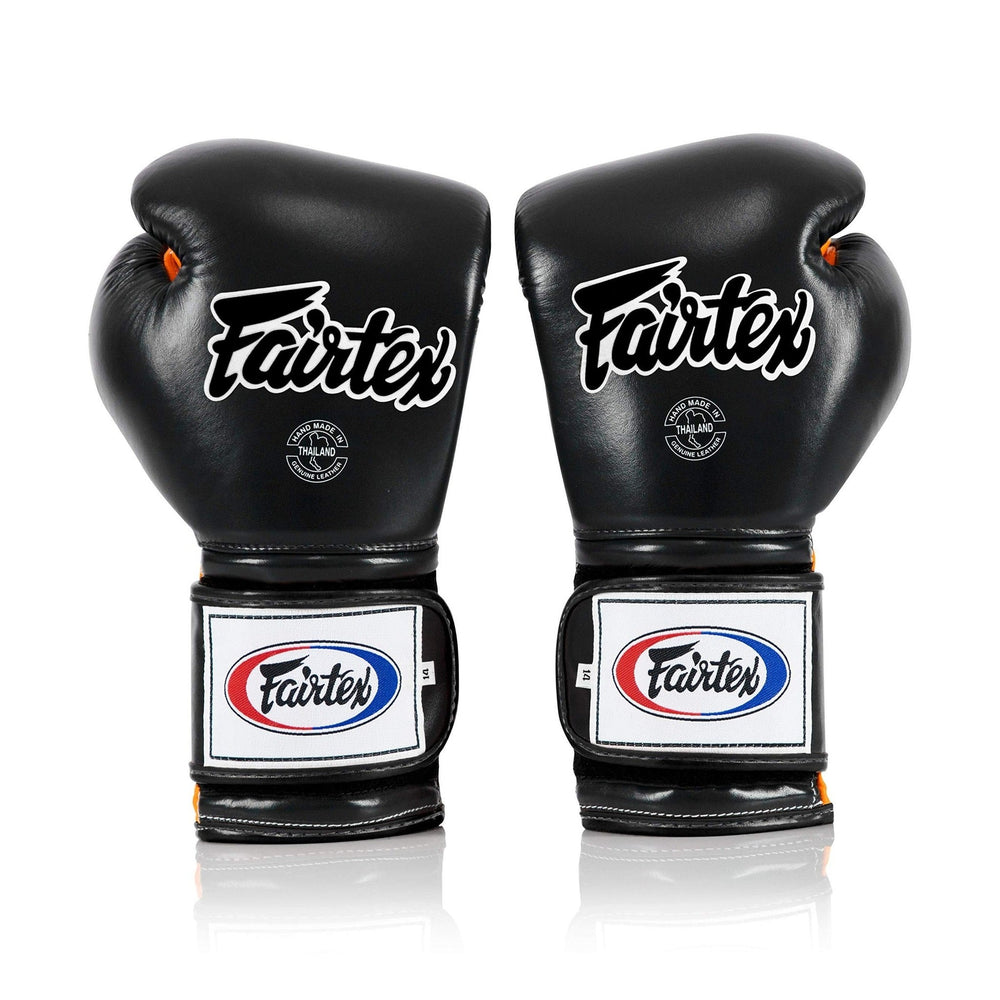 Fairtex BGV9 Black Orange Muay Thai Boxing Glove - Fairtex Store