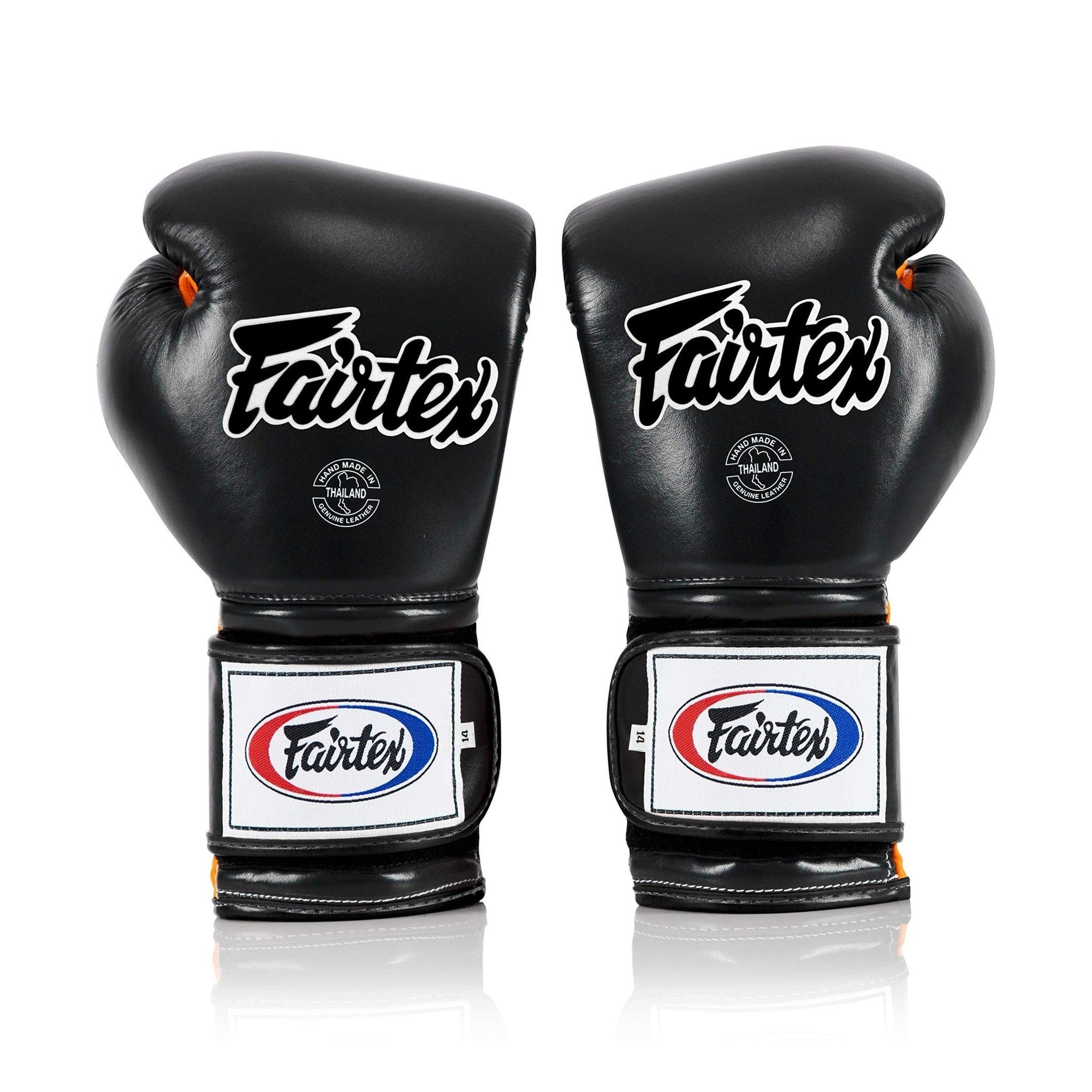 Fairtex BGV9 Black Orange Muay Thai Boxing Glove - Fairtex Store