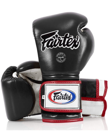 Fairtex BGV9 Black/White/Red Muay Thai Boxing Glove - Fairtex Store