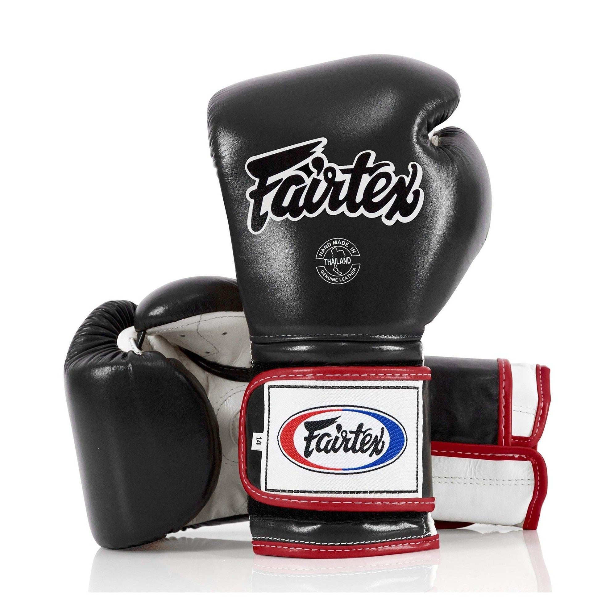 Fairtex BGV9 Black/White/Red Muay Thai Boxing Glove - Fairtex Store