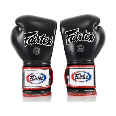 Fairtex BGV9 Black/White/Red Muay Thai Boxing Glove - Fairtex Store