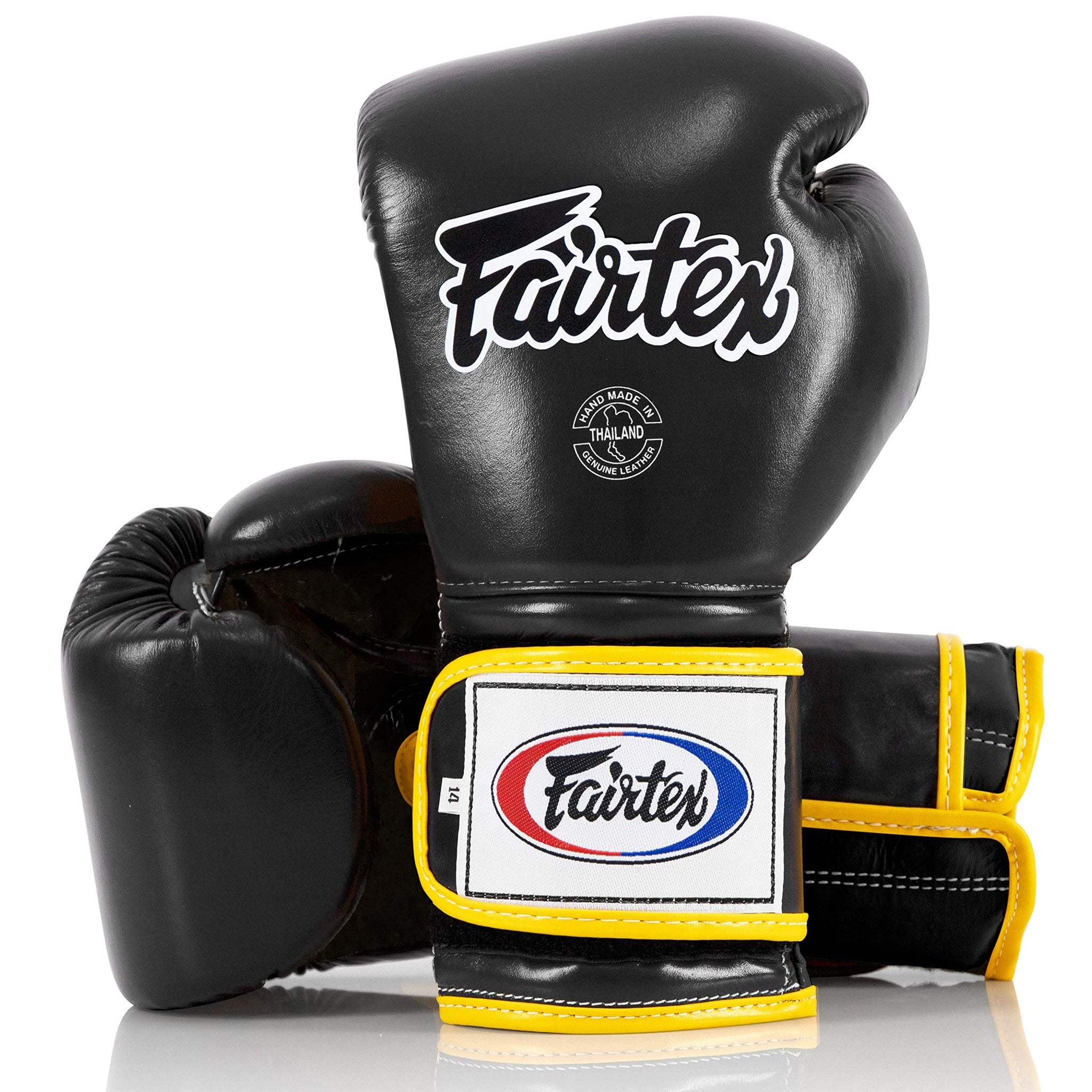 Fairtex BGV9 Black Yellow Muay Thai Boxing Glove - Fairtex Store