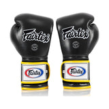 Fairtex BGV9 Black Yellow Muay Thai Boxing Glove - Fairtex Store