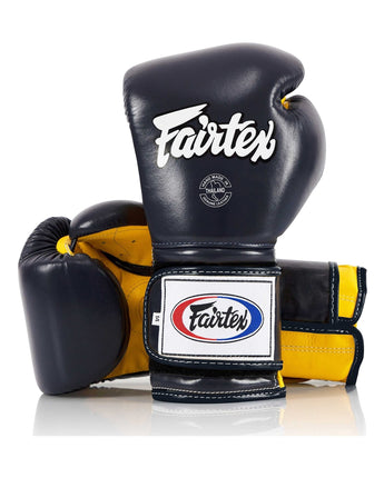 Fairtex BGV9 Blue Yellow Blue Muay Thai Boxing Glove - Fairtex Store
