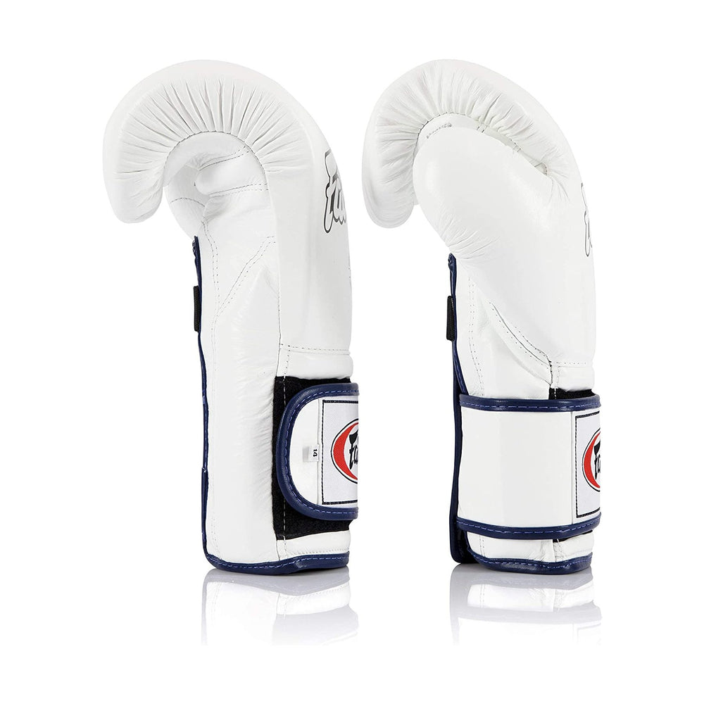 Fairtex BGV9 White Blue Muay Thai Boxing Glove - Fairtex Store