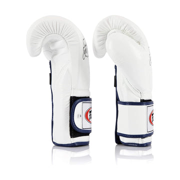 Fairtex BGV9 White Blue Muay Thai Boxing Glove - Fairtex Store