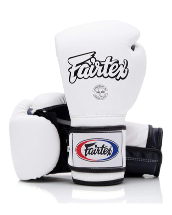 Fairtex BGV9 White Blue Palm Muay Thai Boxing Glove - Fairtex Store