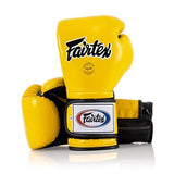 Fairtex BGV9 Mexican Style Yellow Black Piping Muay Thai Boxing Glove - Heavy Hitter - Fairtex Store