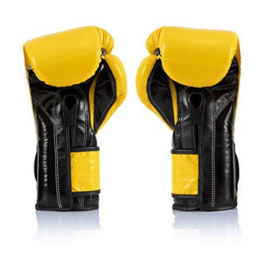 Fairtex BGV9 Mexican Style Yellow Black Piping Muay Thai Boxing Glove - Heavy Hitter - Fairtex Store