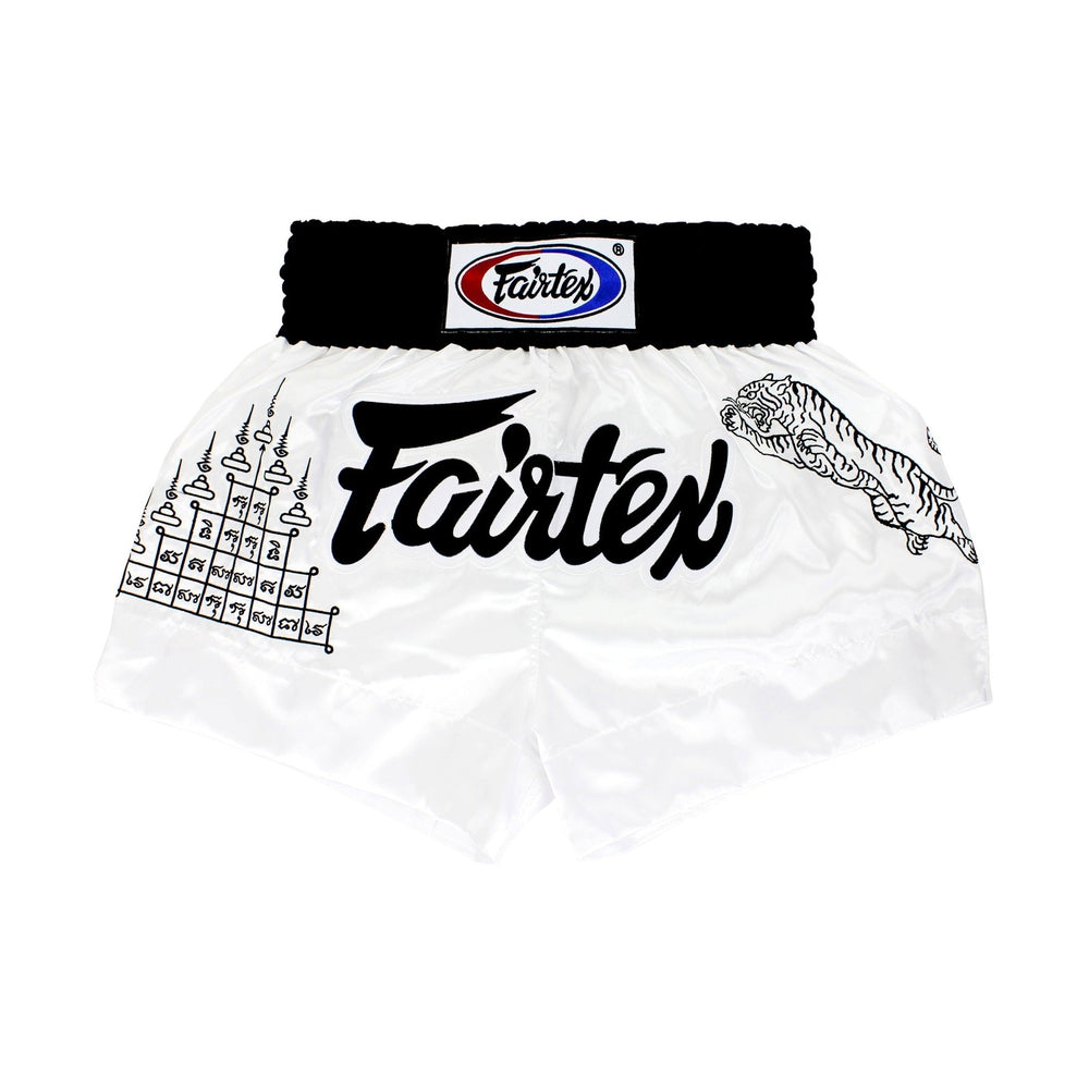 Faitex Sli Cut uay Thai Boxing Shorts - White (Large) | Buy Now with Faitex Sli Cut uay Thai Boxing Shorts - White (Large) | Buy Now with