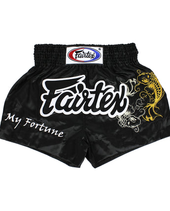 Fairtex BS0639 Fortune Black Muay Thai Boxing Short - Fairtex Store