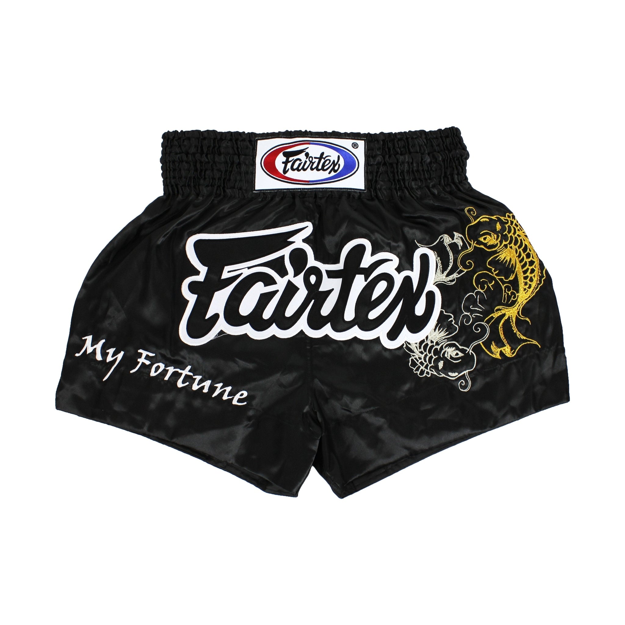 Fairtex BS0639 Fortune Black Muay Thai Boxing Short - Fairtex Store