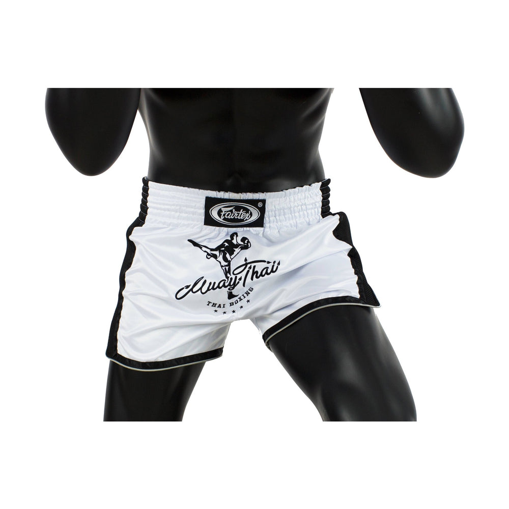 Fairtex White Slim Cut Muay Thai Boxing Short - Fairtex Store