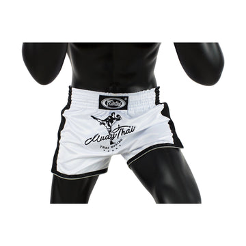 Fairtex White Slim Cut Muay Thai Boxing Short - Fairtex Store