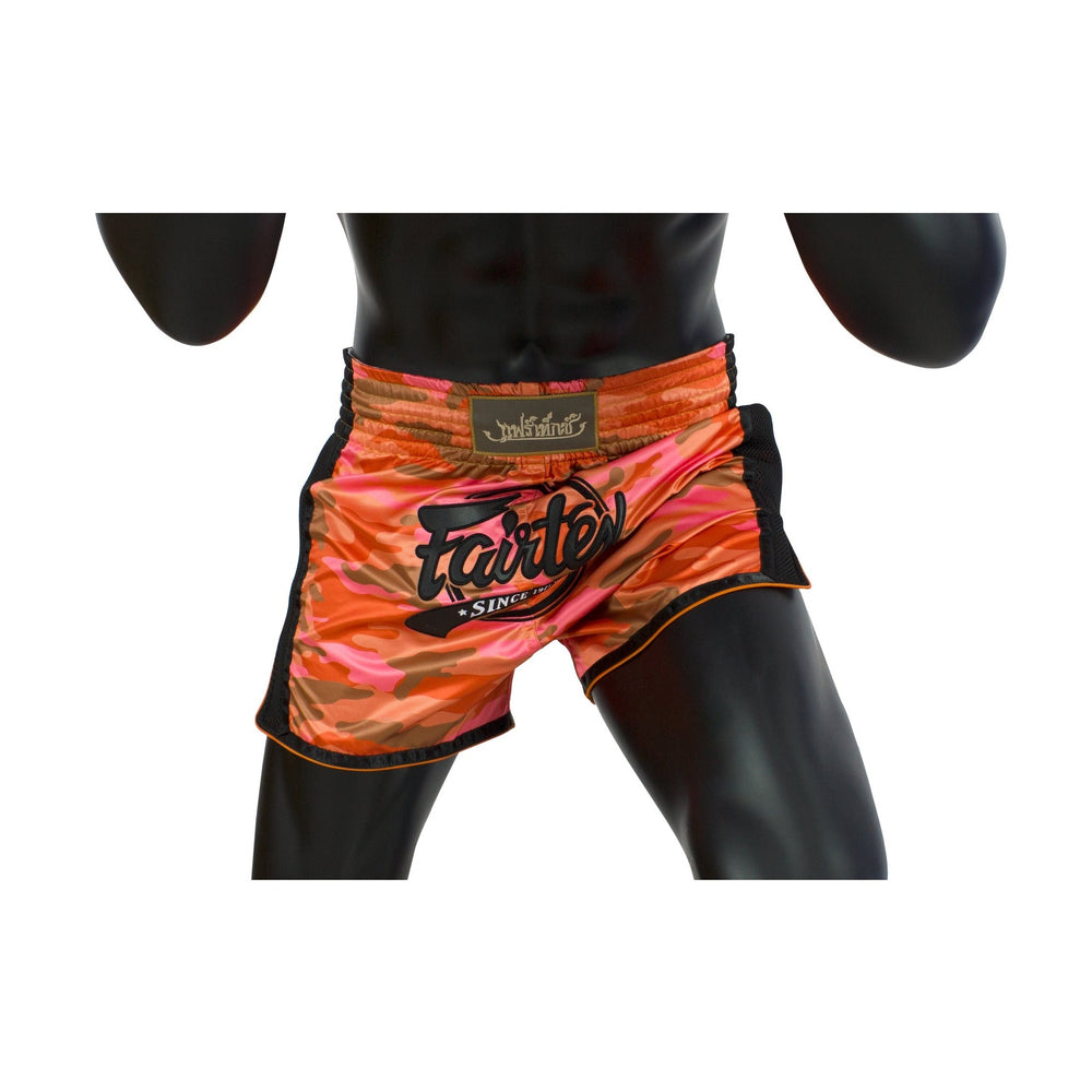 Fairtex Orange Camo Slim Cut Muay Thai Boxing Short - Fairtex Store