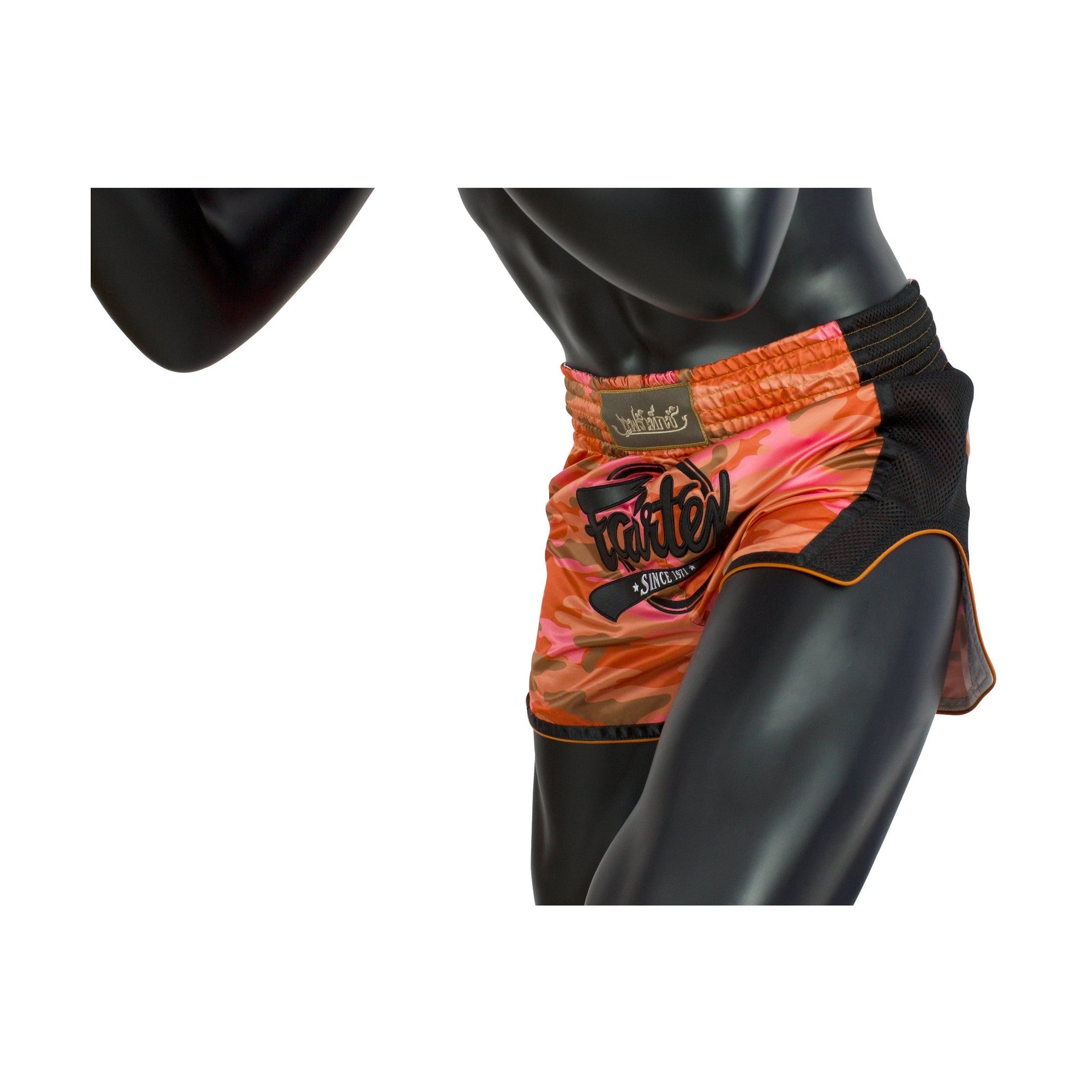 Fairtex Orange Camo Slim Cut Muay Thai Boxing Short - Fairtex Store