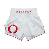 Fairtex BS1918 Enso White Slim Cut Muay Thai Boxing Shorts - Fairtex Store