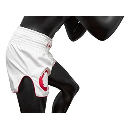 Fairtex BS1918 Enso White Slim Cut Muay Thai Boxing Shorts - Fairtex Store