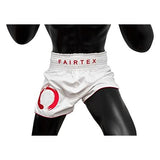 Fairtex BS1918 Enso White Slim Cut Muay Thai Boxing Shorts - Fairtex Store