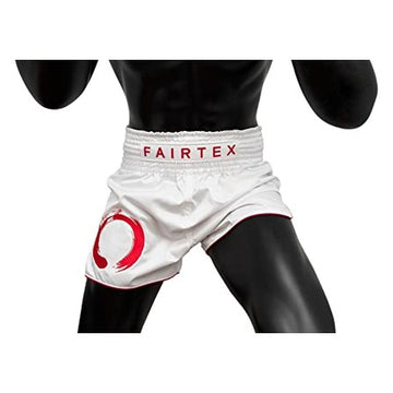 Fairtex BS1918 Enso White Slim Cut Muay Thai Boxing Shorts - Fairtex Store