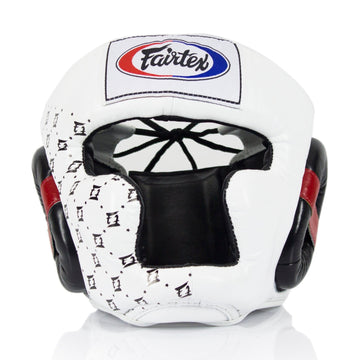 Fairtex HG10 Headgear Head Guard Super Sparring - Black & White - Fairtex Store