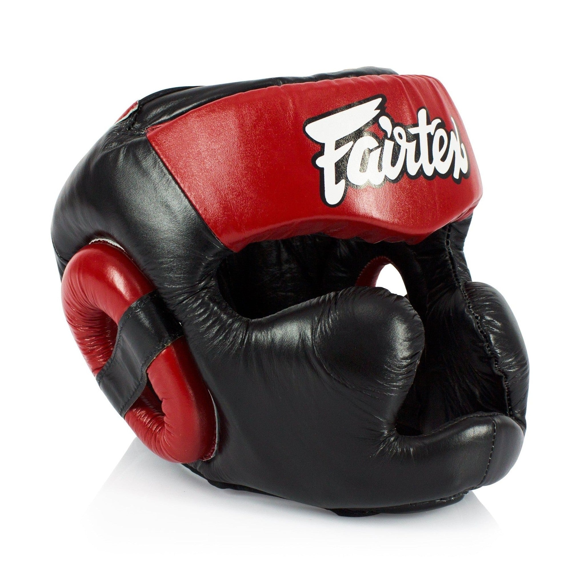 Fairtex HG13 Lace Up Headgear Head Guard - Red/Black - Fairtex Store