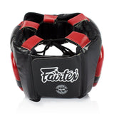 Fairtex HG13 Lace Up Headgear Head Guard - Red/Black - Fairtex Store