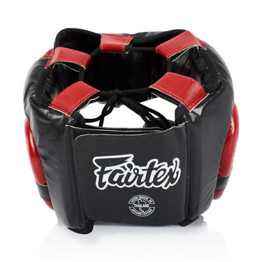 Fairtex HG13 Lace Up Headgear Head Guard - Red/Black - Fairtex Store
