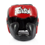 Fairtex HG13 Lace Up Headgear Head Guard - Red/Black - Fairtex Store