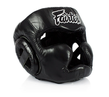 Fairtex HG13 Full Head Black Headgear - Black - Fairtex Store