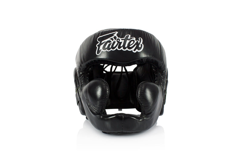 Fairtex HG13 Lace Up Headgear Head Guard - Black - Fairtex Store