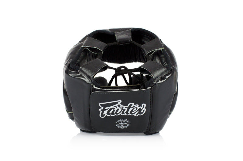 Fairtex HG13 Lace Up Headgear Head Guard - Black - Fairtex Store