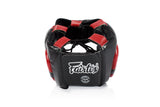 Fairtex HG13 Lace Up Headgear Head Guard - Red/Black - Fairtex Store