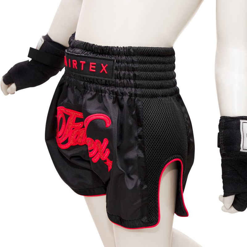 Fairtex Boxing Shorts for Kids - BSK2104 "Midnight Red" - Fairtex Store